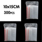 100/200/300pcs Small Zip Lock Plastic Bag Reclosable Transparent Bag Shoe Bag Vacuum Bag Poly Clear Bags Thickness 0.05mm