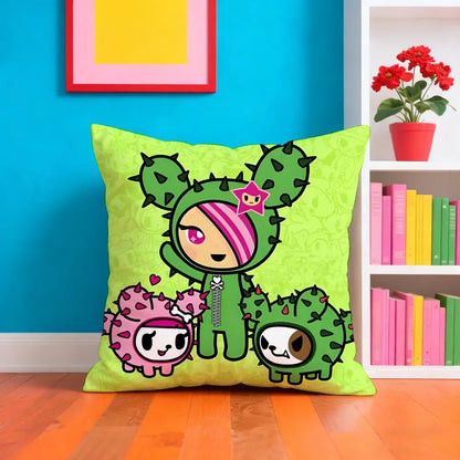 T-tokidoki Anime Pillow Case Pillow Case Plush Fabric Soft Double Sided Print Home Sofa High Quality Cushion