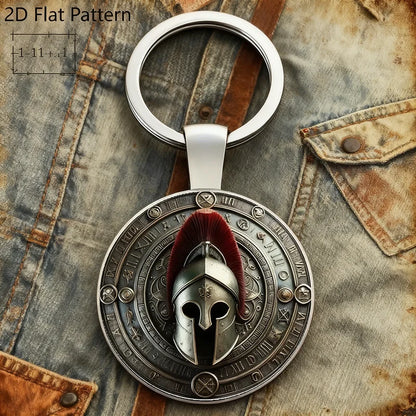 Noter New 8 Styles Unique 2D Flat Keychain Retro Anchor Knight Motorcycle Pattern Car Backpack Charm Pendant Decoration Key Ring