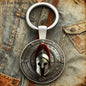Noter New 8 Styles Unique 2D Flat Keychain Retro Anchor Knight Motorcycle Pattern Car Backpack Charm Pendant Decoration Key Ring