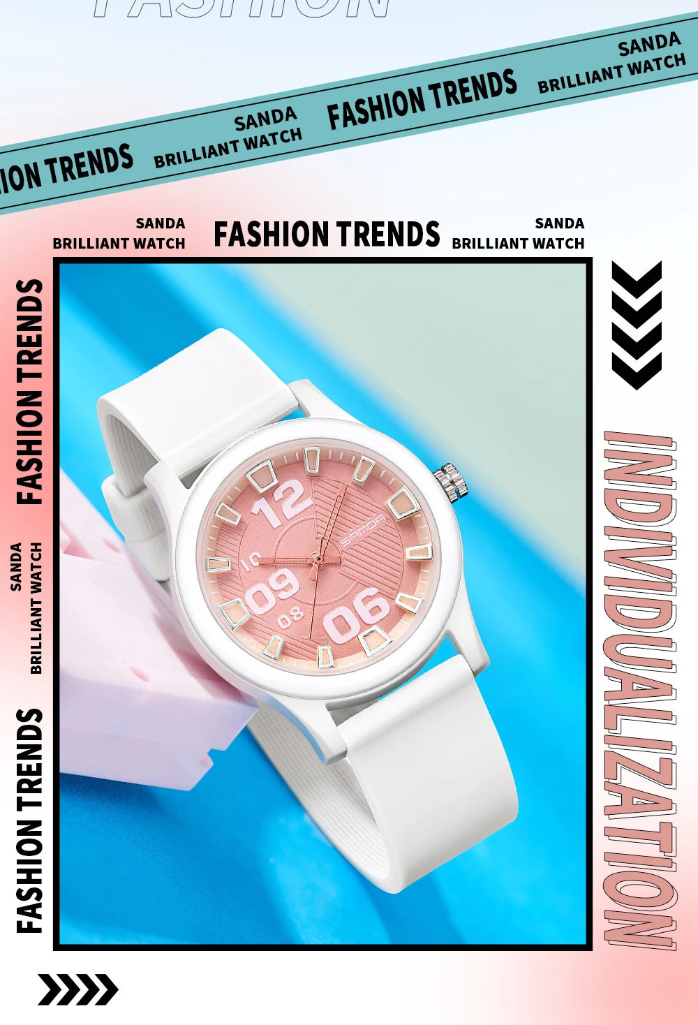 SANDA 3252 Fashion Simple Student Quartz Watch Popular Style Waterproof Suitable For sports And Life And It Is a Gift For Friend