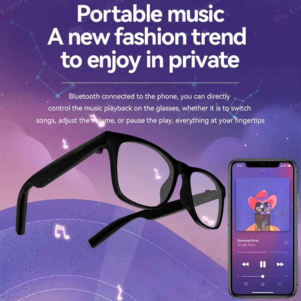 AI Smart Wireless Glasses Bluetooth Sunglasses Remote 8K Control Touch Photo Camera Recording Voice Assistant Translator