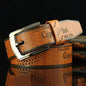 Durable Cowboy Leather Belt Casual Vintage Pin Buckle Waistband Pants Bands Men's Belt