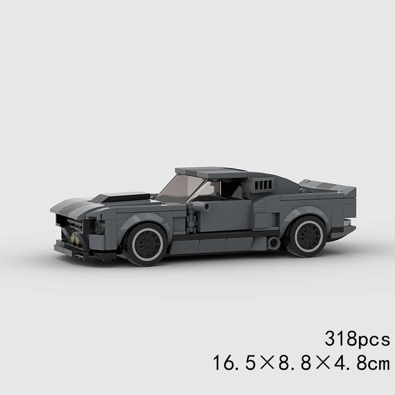 City Speed Racing Car Model Building Blocks DIY Bricks MOC Toy Classic Rally Sports Super Racer Vehicle Christmas gift technique
