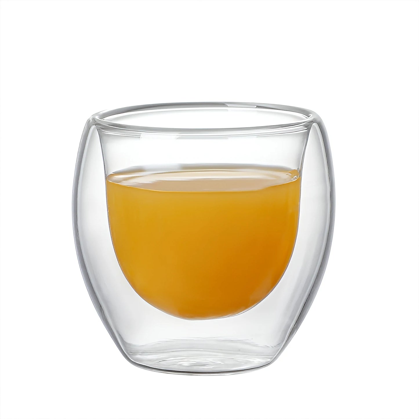 OANKR Double Walled Glass Coffee Mugs 80ML Insulated Layer Coffee Cups Borosilicate Glass Espresso Cup for Hot Beverage, Tea