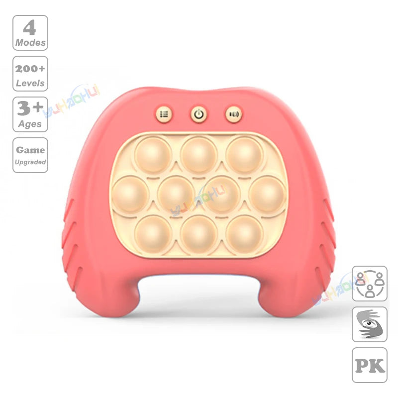 Electronic Pop Light Up Game Handle Toys for Children Adults Fidget Anti Stress Relief Toys Chases Light Game Console Xmas Gifts