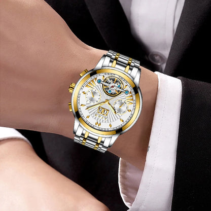 2026 LIGE Automatic Mechanical Wrist Watches For Men Top Brand Luxury Tourbillon Men Watch Fashion Business Waterproof Watch Men