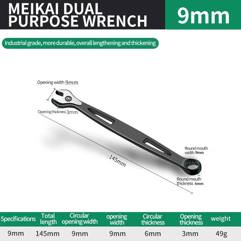 8mm-32mm Ratchet Wrench Dual-purpose Metric Setdouble Offset Ring Spanner Universal Spanner For Car Repair Hand Tool