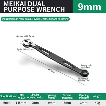 8mm-32mm Ratchet Wrench Dual-purpose Metric Setdouble Offset Ring Spanner Universal Spanner For Car Repair Hand Tool