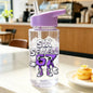 1 Piece 500ml (17 fl oz) 67 Printed Straw Cup, Summer Water Bottle, BPA Free, Portable Sports Outdoor Cup, Perfect Holiday Gift