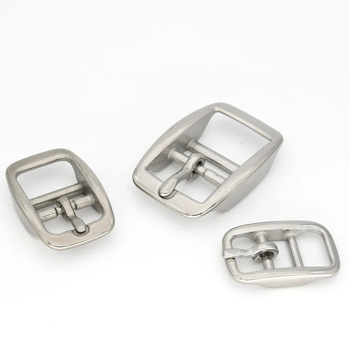 1pieceStainless Steel Adjustable Belt Buckle Double-bar Pin Buckle Tri-glide Slider Horse Halter Harness Accessories Parts