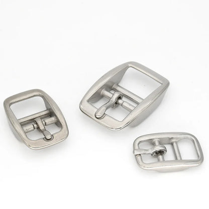 1pieceStainless Steel Adjustable Belt Buckle Double-bar Pin Buckle Tri-glide Slider Horse Halter Harness Accessories Parts