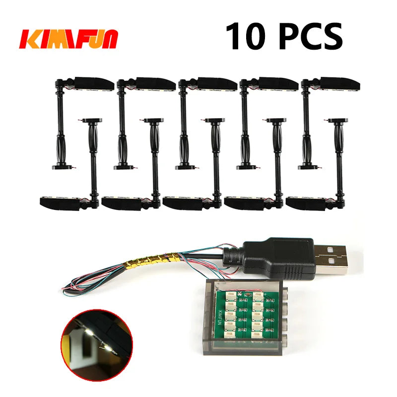 10PCS 0.8mm Pin RGB LED For LEGO Building Blocks USB Lamp DIY Street Light City Electric Decorate 1X1 Brick Compatible All Brand