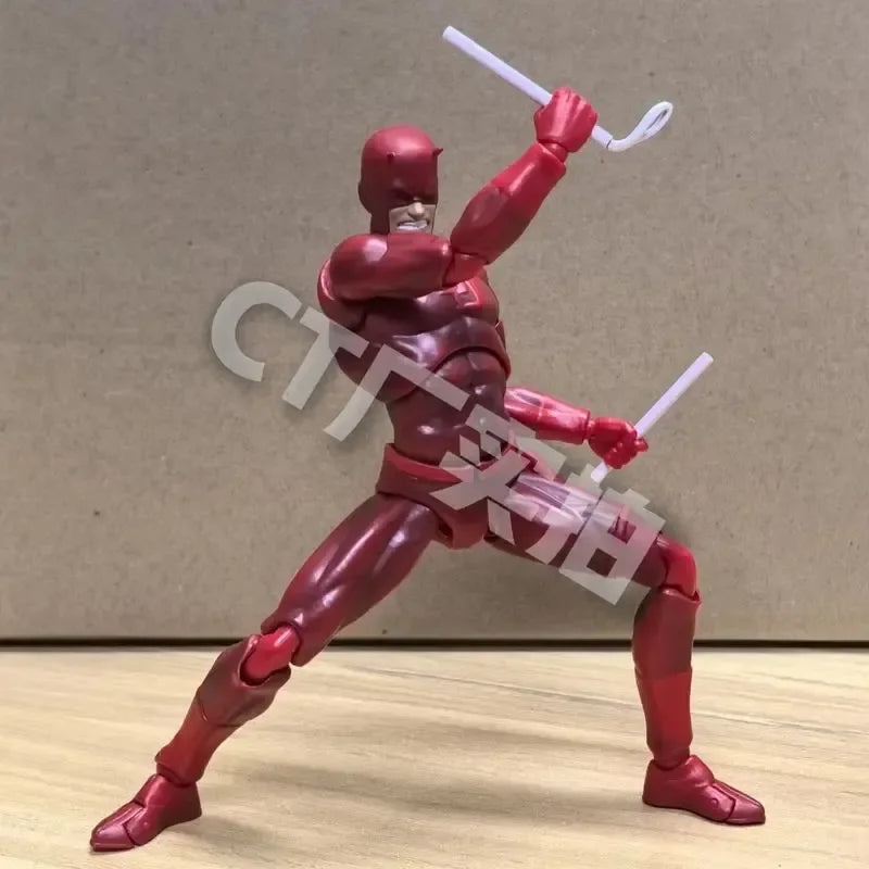 Genuine CT Toys Daredevil Figure Mafex 223 Black And Red Version Shf Action Figure Figurine Statue Movable Model Gifts Toys