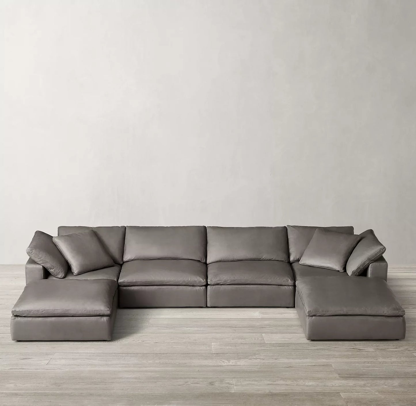 Furniture Modern simple light luxury corner sofa American rural retro cowhide tofu block cloud sofa
