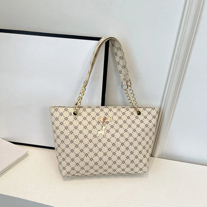 2024 Autumn and Winter New Presbyopic Handbag Shoulder Bag Large Capacity Tote Bag Women's Bag