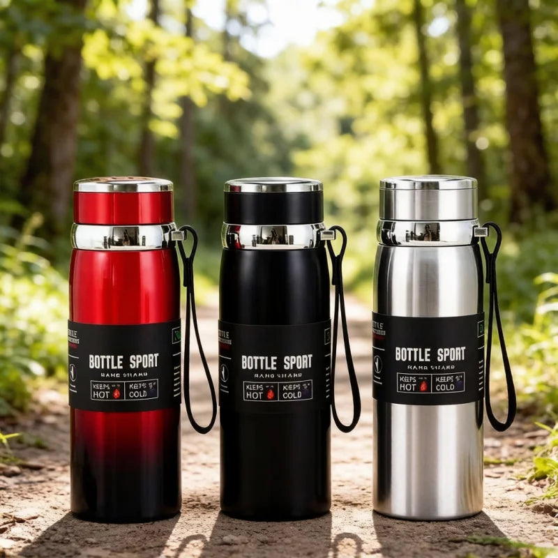 1L Thermal Water Bottle, Keep Cold & Hot Thermos for Water Tea Coffee, Vacuum Flasks Stainless Steel Bottle