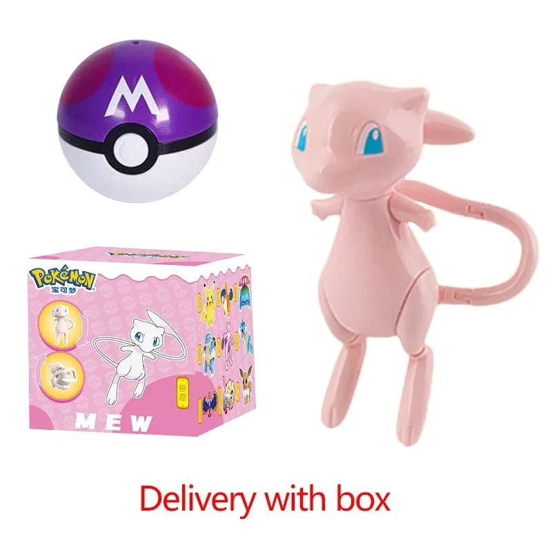 Pokemon Figure Pokeball Poke Ball Venusaur Charizard Gyarados Pikachu Mewtwo Gengar Blastoise Mew Eevee Box Elf for Kid Toy Gift