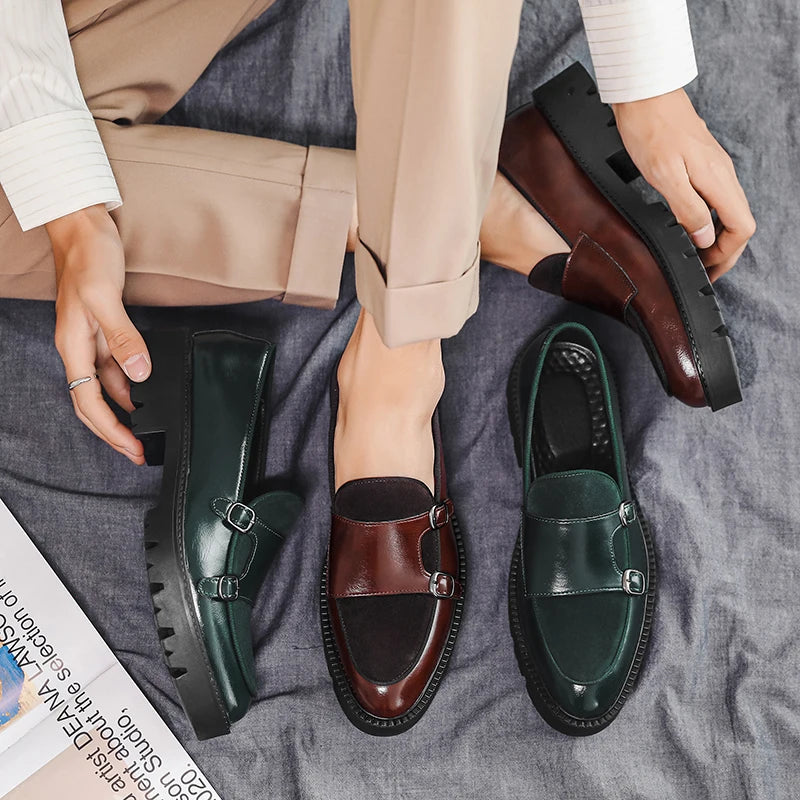 DIMANYU Men's Loafers Pointed Toe 2026 New Autumn British Style Slip-On Casual Thick-Soled Large Size Moccasins