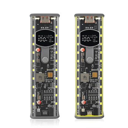 PD65W 45W Super Fast Charging DIY Power Bank Case Weld-Free 8-Cell 18650 Battery Storage Box Daul USB Type C Output