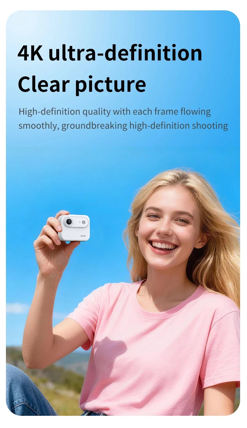 Y360 Action Camera With Flip Screen 4K Ultra HD Recording VLOG-Ready Image Stabilization Wide-Angle Lens Cycling Camera
