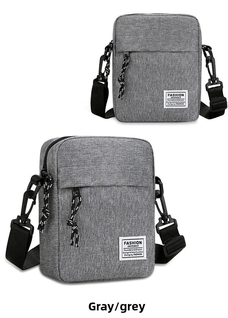 1Pcs 14×5×19cm Men Womens Canvas Crossbody Bag Lightweight Mini Shoulder Phone Pouch for Outdoor Hiking Travel Sports Square Bag