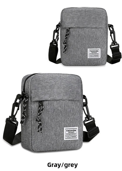 1Pcs 14×5×19cm Men Womens Canvas Crossbody Bag Lightweight Mini Shoulder Phone Pouch for Outdoor Hiking Travel Sports Square Bag