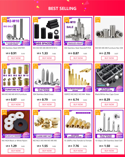 304 Stainless Steel DIN7991 Countersunk Head Hex Socket Screws Bolt Allen Thread Machine Metal Screws M2 M2.5 M3 M4 M5 M6 M8 M10
