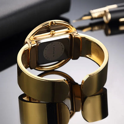 Top Brand Women's Watch Fashion Big Dial Steel Band Quartz Wristwatches Simple Leisure Ladies Bangle Watch Gift relogio feminino