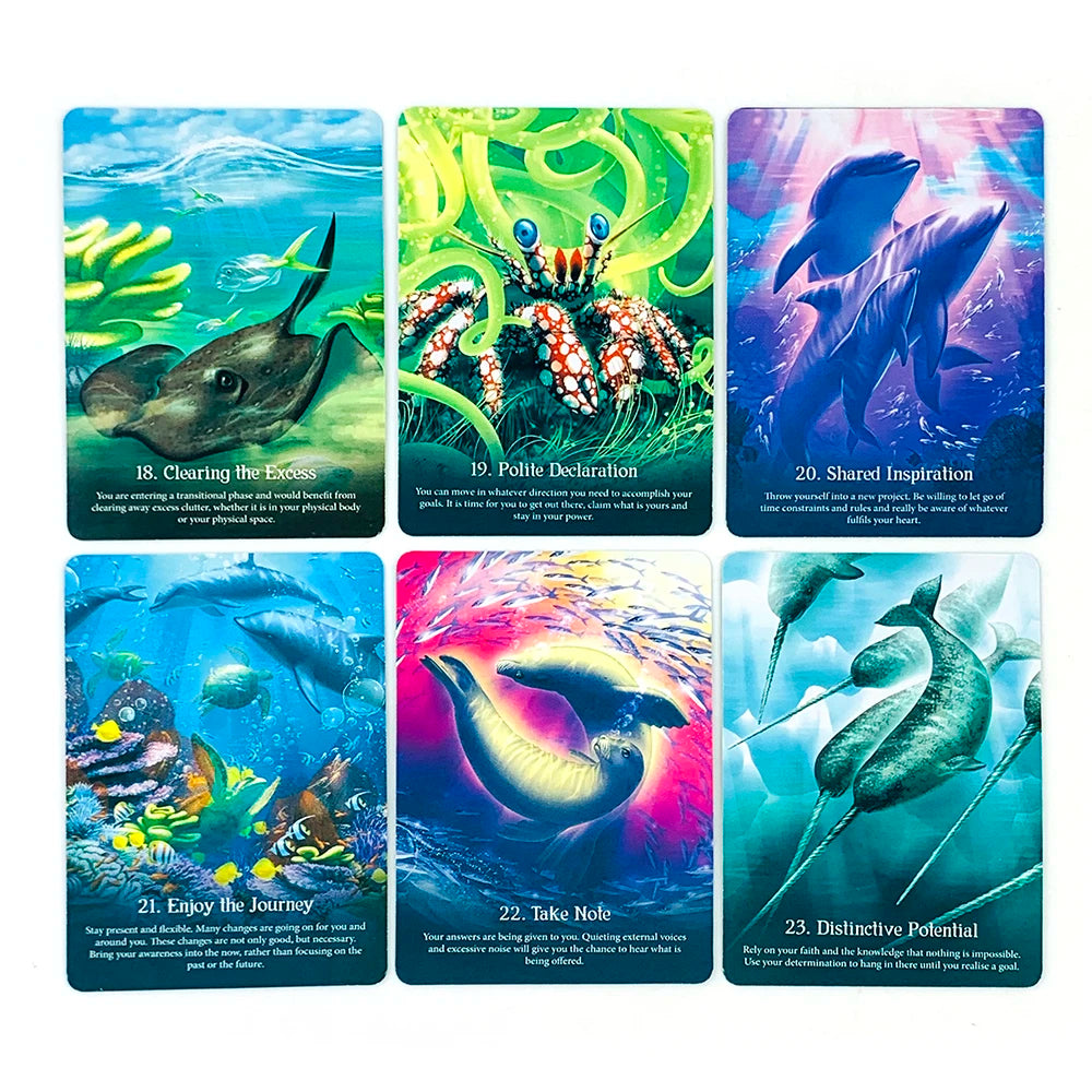 Whispers Of The Ocean Oracle Cards Fate Divination Board Game Party Games,Perfect For Spiritual Guidance & Collectors