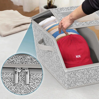 Multifunctional Large Capacity Foldable Baseball Cap Storage Box With Lid Dustproof Hat Organizer Container For Home Closet