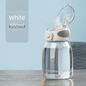 Portable Plastic Water Straw Cup Drop Proof with Scale Sippy Cup Leak-proof Food-Grade Silicone Water Bottle