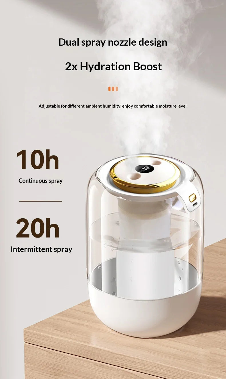 2025 New Quiet Air Humidifier Large Mist Volume Household Humidifier For Bedroom Pregnant Women Baby