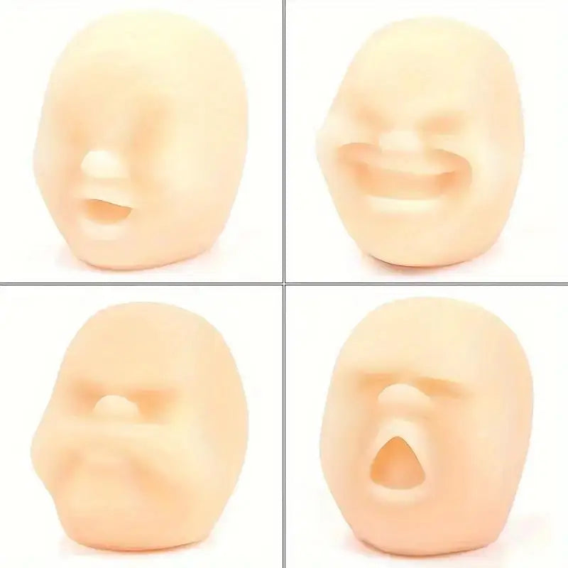 1 Pc Fun Simulated Human Face Emotion Ball, Fidget Toy Decompression Squeeze Ball Stress Toy for Kids and Adults
