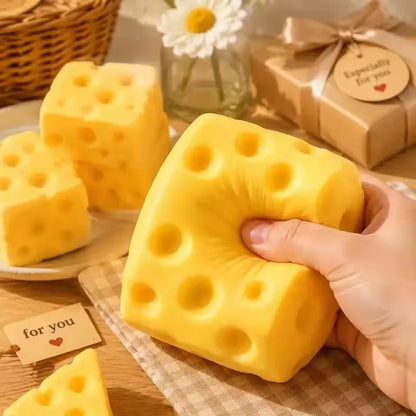 New Giant Cheese Squeeze Toy Extra Large Size Cheese Squishy Fidget Toys Slow Rebound Shapeable Venting Ball for Adults Gifts