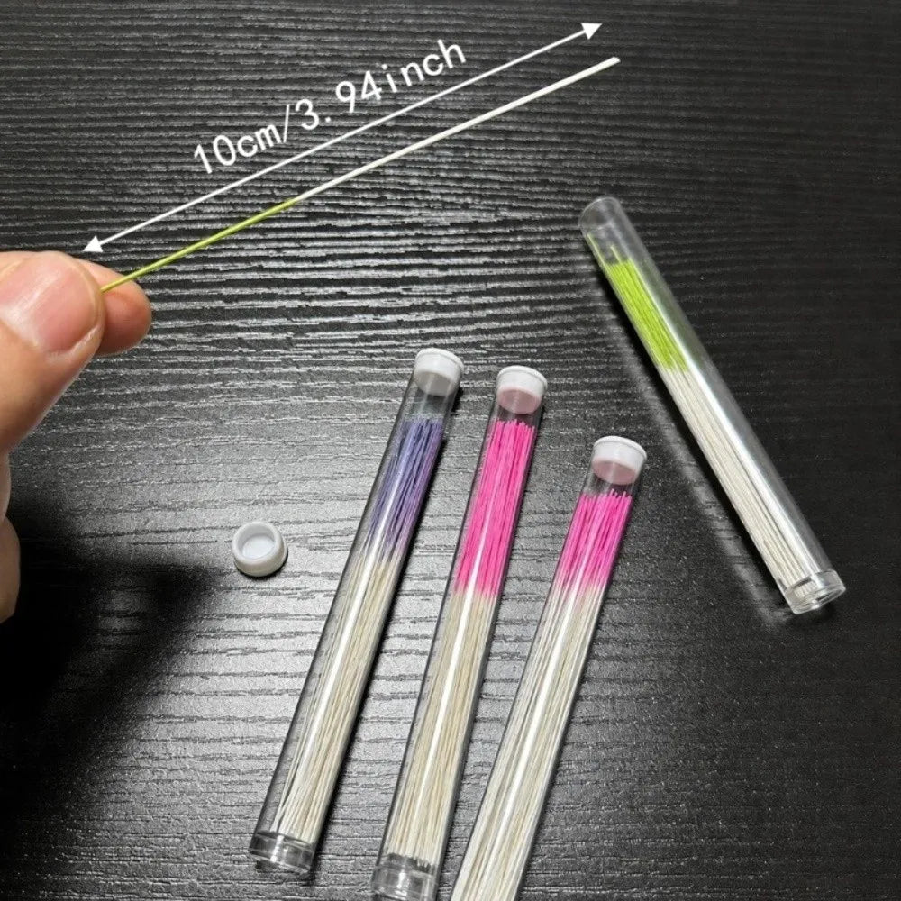 60Pcs Colorful Pierced Ear Cleaning Line Set Paper Floss Herb Solution Ear Hole Cleaning Kit Effective Anti-Blocking