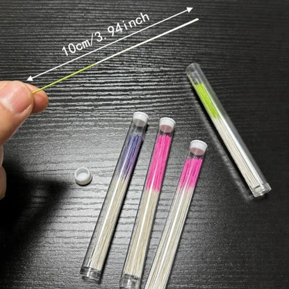 60Pcs Colorful Pierced Ear Cleaning Line Set Paper Floss Herb Solution Ear Hole Cleaning Kit Effective Anti-Blocking