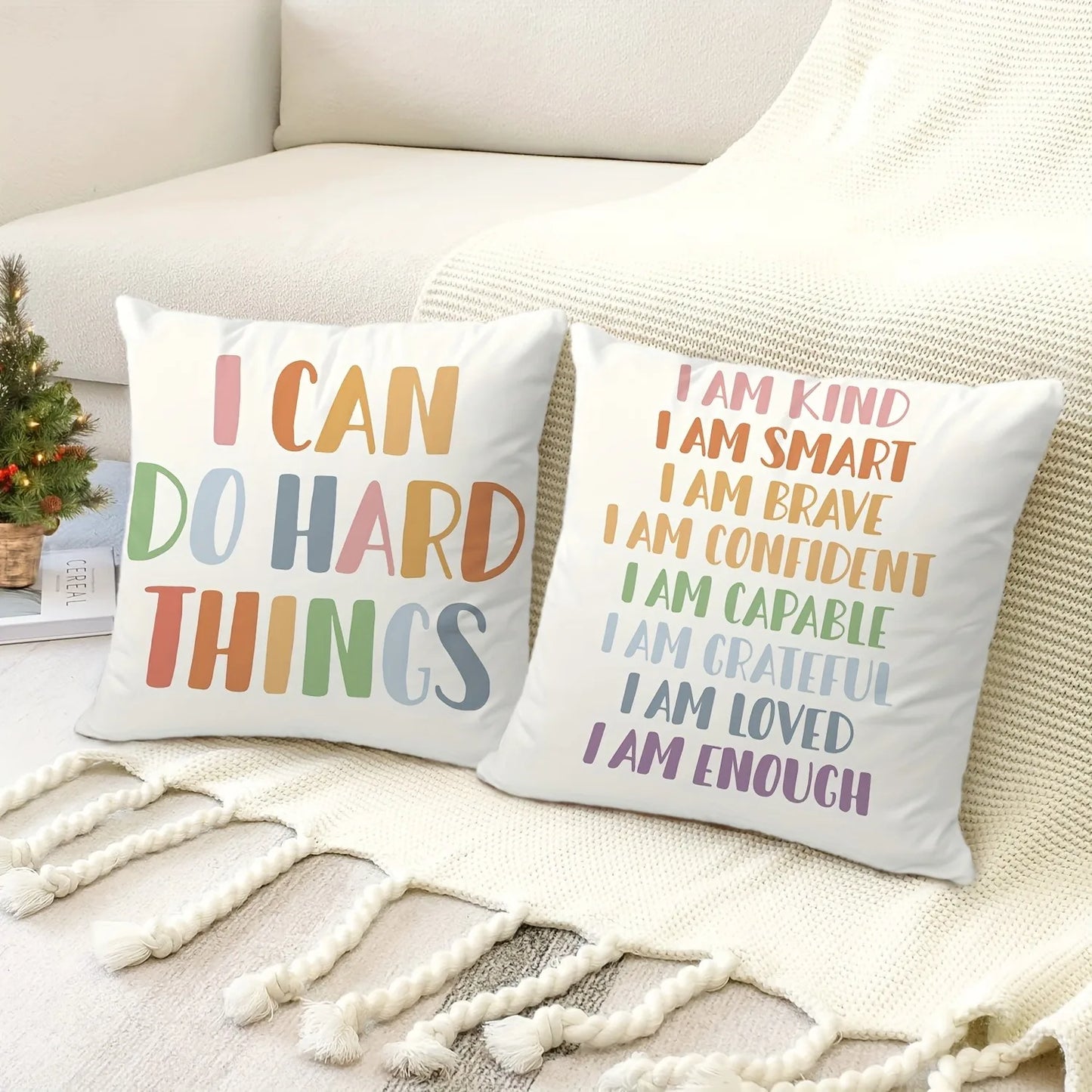 Cartoon rainbow sun pattern printing pillowcase children's room decoration home decoration living room sofa cushion cover