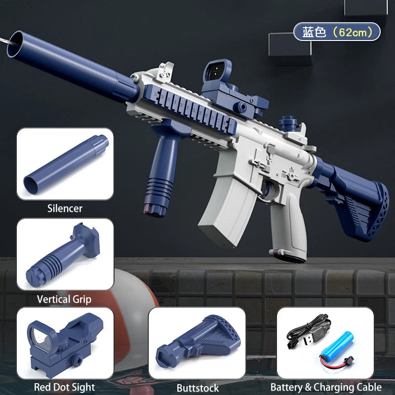 2026 Electric Automatic Submachine M416 Water Gun Summer Outdoor Beach Firing Shooting Game Water Fight Toy for Children Gifts