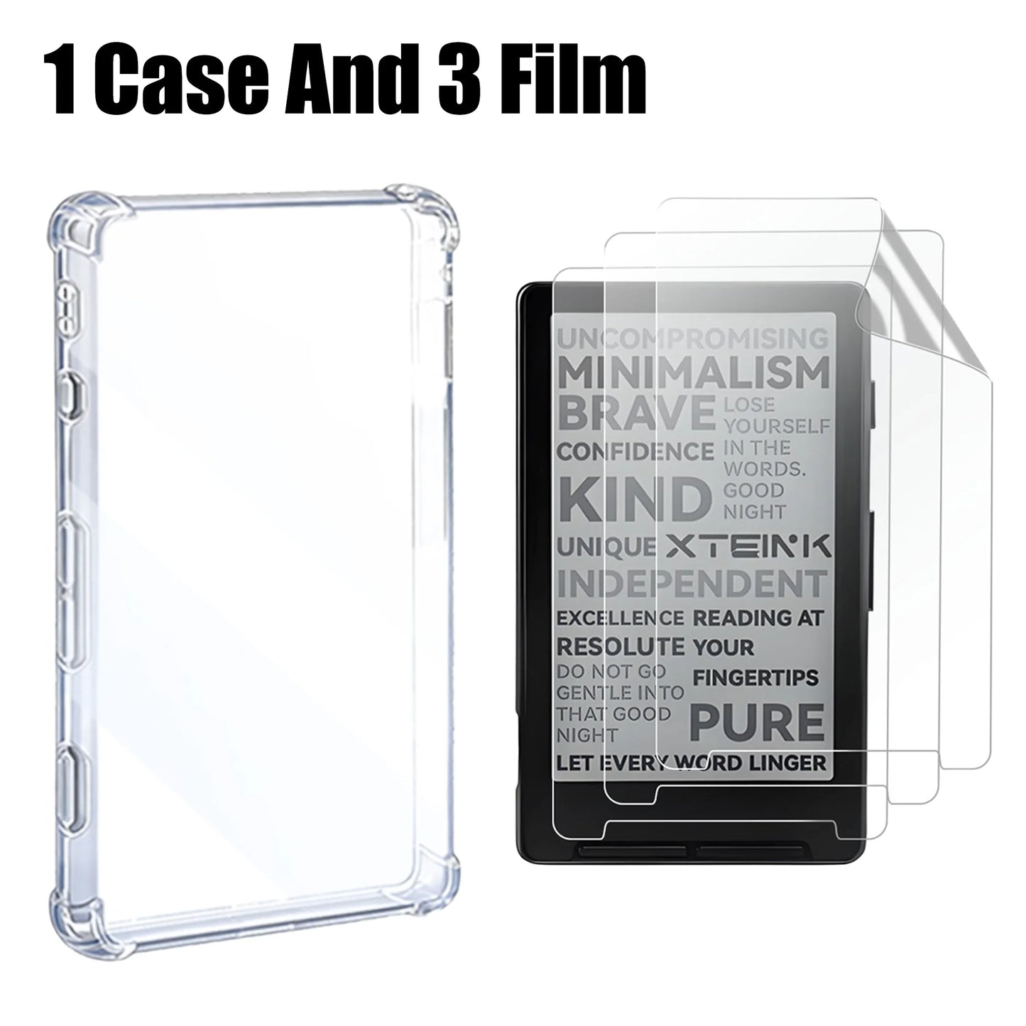 Anti-Falling Case And Anti-fingerprint Cover Film For XTEINK X4 Accessories Protective Case+HD Screen Protector For XTEINK X4