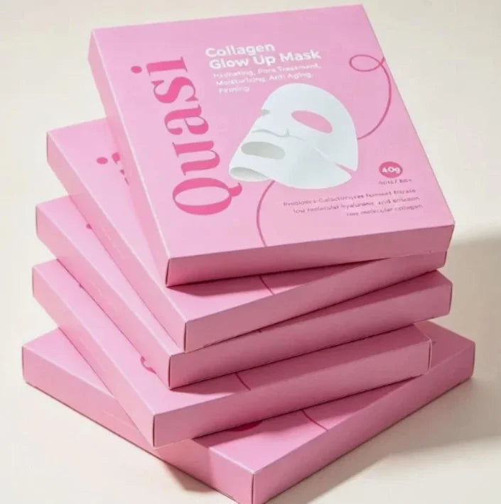 Korean Quasi Collagen Glow Up Mask 4pcs Set Moisturizing Firming Bio Collagen Overnight Masks Professional Night Repairing Mask