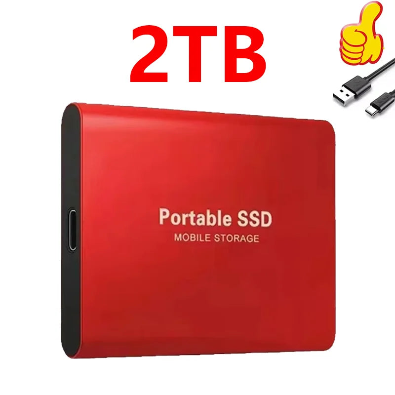 Genuine Portable SSD 1TB High Speed External Hard Drive 2TB/4TB USB 3.2 Hard Disk 16TB Mass Solid State Drive for Laptop/PC/MAC