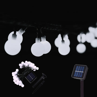 Solar String Lights Outdoor 200 LED Crystal Globe Lights Waterproof Solar Festoon Fairy Light for Garden Christmas Party Decor