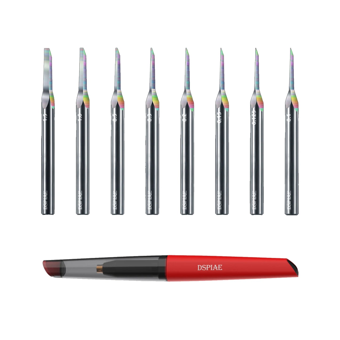 DSPIAE PT-TH Push Knife Handle YPB-0.1mm~1.5mm Drill Bits Model Engraving Tool for Assembly Model Building Tools DIY Accessories