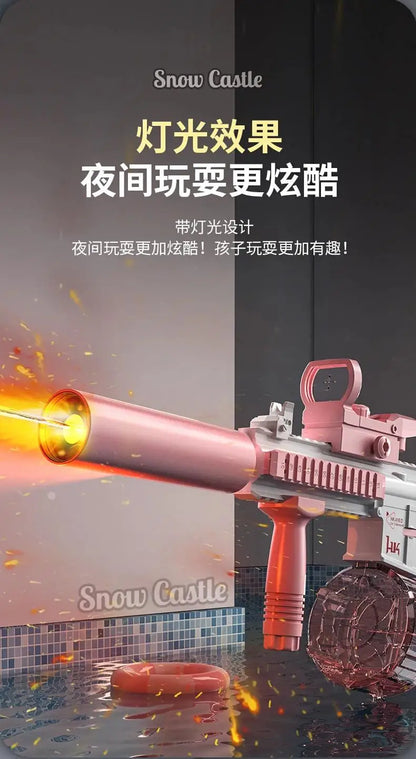 Water Gun Electric M416 Pistol Shooting Lighting Toy Gun Full Automatic Summer Pool Beach Toy For Kids Children Boys Girls Adult