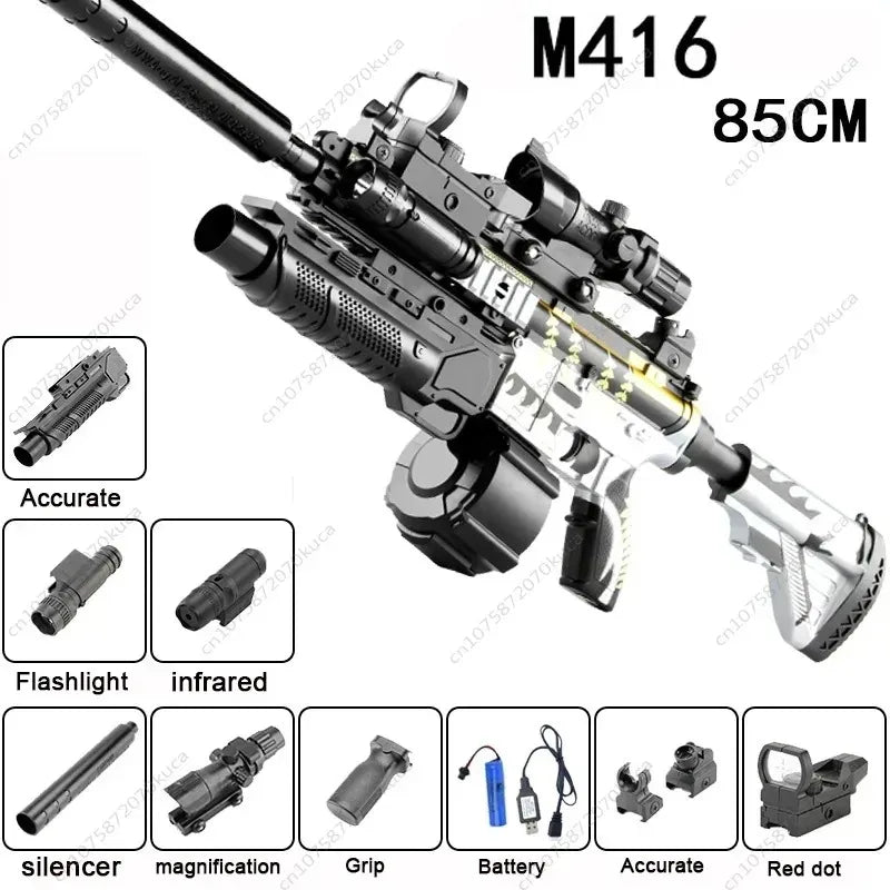 M416 Sniper Rifle Electric Toy Gun Water Beads Summer Outdoor Game AirSoft Splash Gun Kids Gift