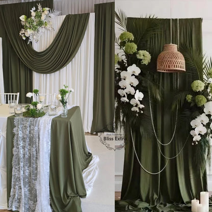Wide 170cm Soft Stretchy Fabric Wedding Decoration Curtains Cloth Background Drap Handmade DIY Stretch Knitted Material