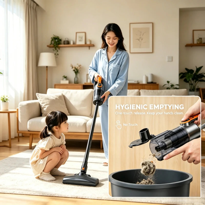 Multifunction Wireless Handheld Car Vacuum Cordless Handheld LED Lighting Chargeable Auto Vacuum for Home & Car Mini Cleaner