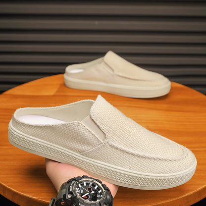 Summer 2026 New Men's Half-toe Slippers, Outdoor Casual Shoes, and Men's One-legged Lazy Shoes