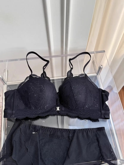 Summer Nouvelle Tendance! Soutien-Gorge Push Up à Fermeture Avant - Bretelles Dentelle Dos, Bralette Légère pour Petite Poitrine